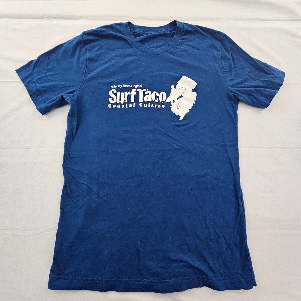 Surf Taco Coastal Cuisine Jersey Shore Jupiter Blue Short Sleeve T-Shirt Men's S